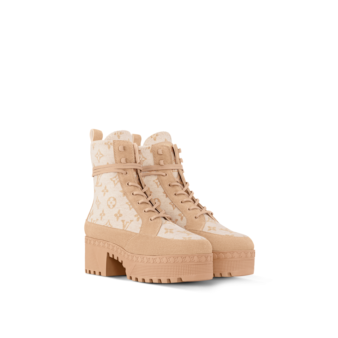 Laureate Platform Desert Boots Luxury Beige LOUIS VUITTON